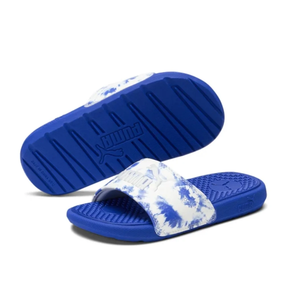 NEW Cool Cat Shibori Jr. Slide Sandal Blue Tie Dye Print Puma Kids Size 11